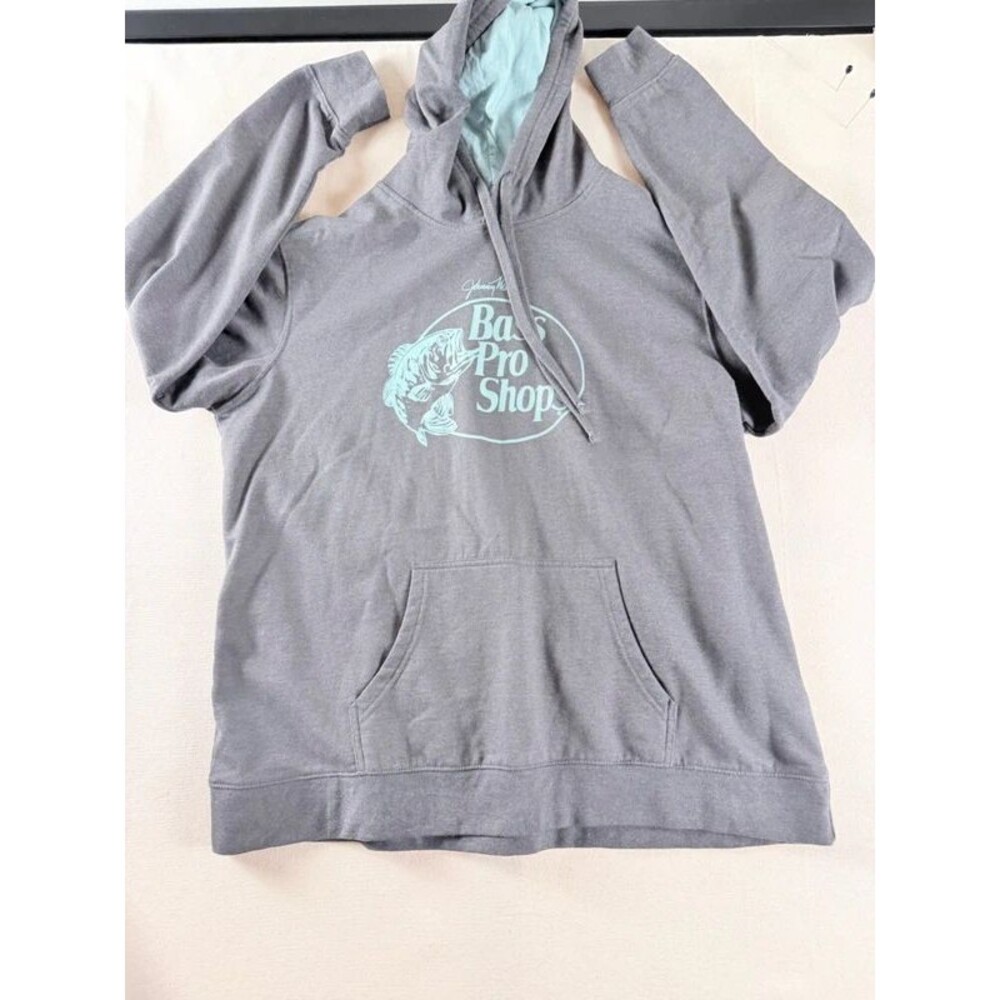 Bass Pro Shops Women’s XL Gray Aqua Logo Pullover Hoodie